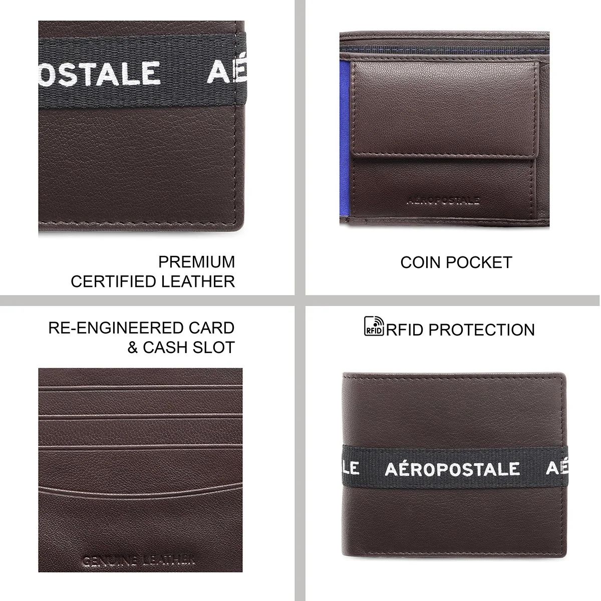 Aeropostale Renton Men's Global Coin Wallet - Image 8