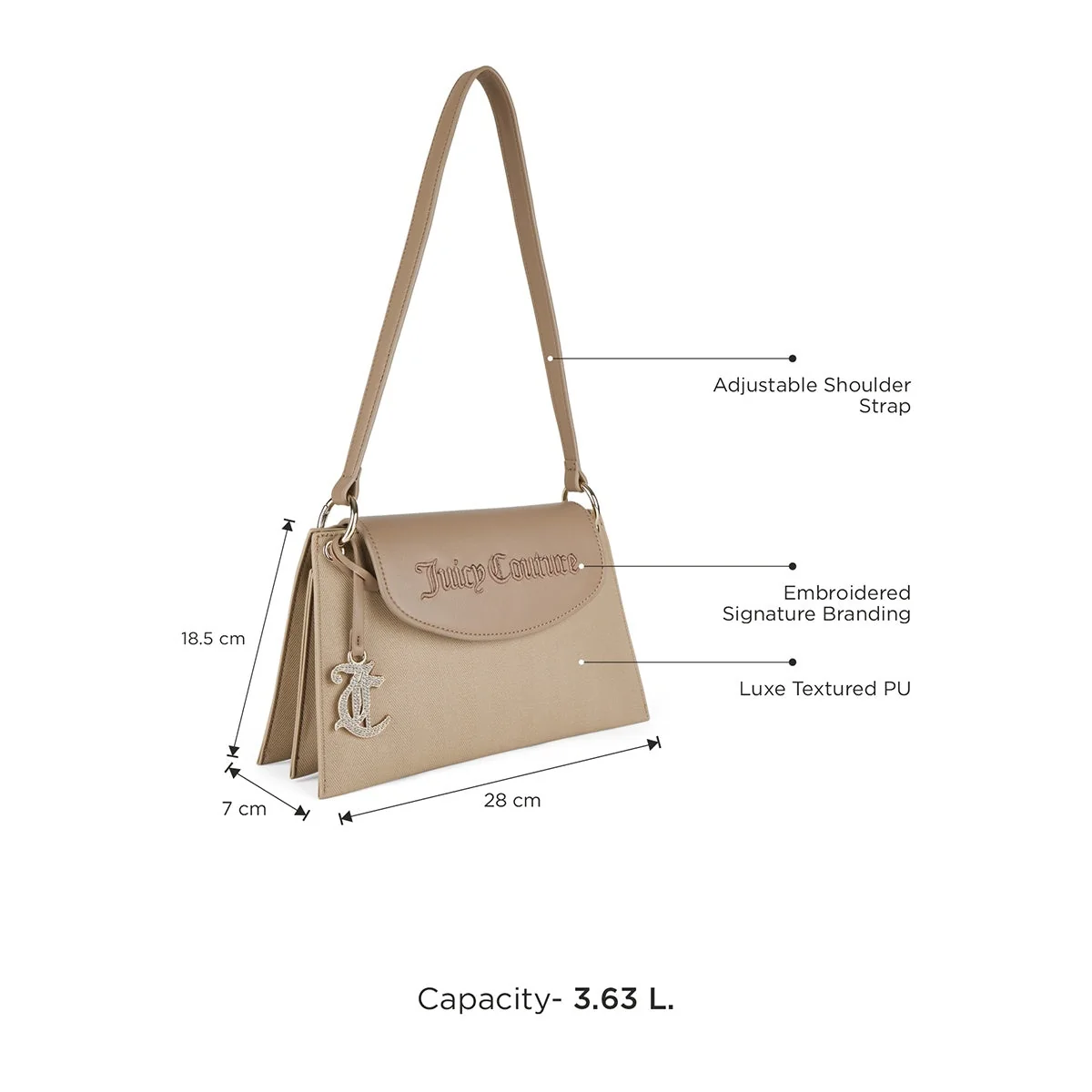 Juicy Couture Cinetta Womens Shoulder Bag - Image 3