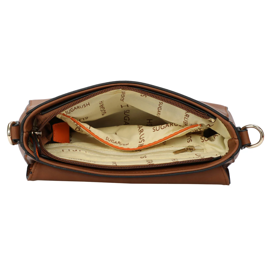 Sugarush Cyprus Women's Vegan Leather Sling Bag - Image 12