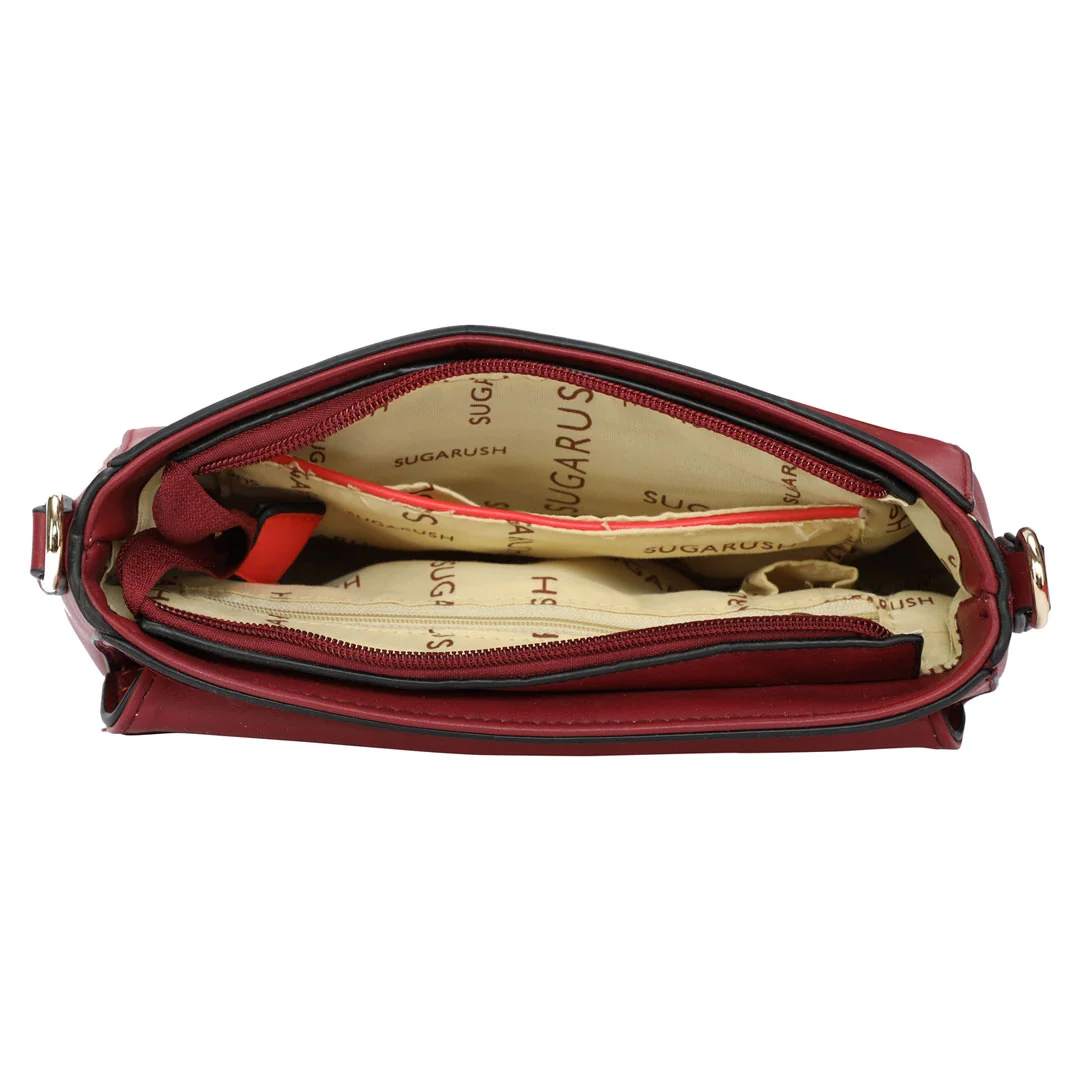 Sugarush Cyprus Women's Vegan Leather Sling Bag - Image 6