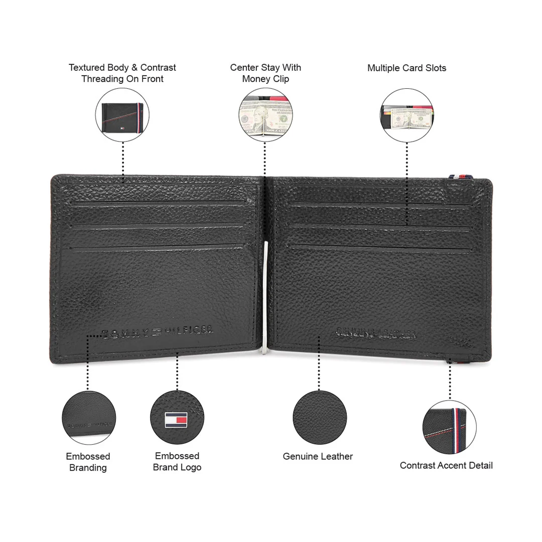 Tommy Hilfiger Adriel Men's Leather Moneyclip wallet - Image 4
