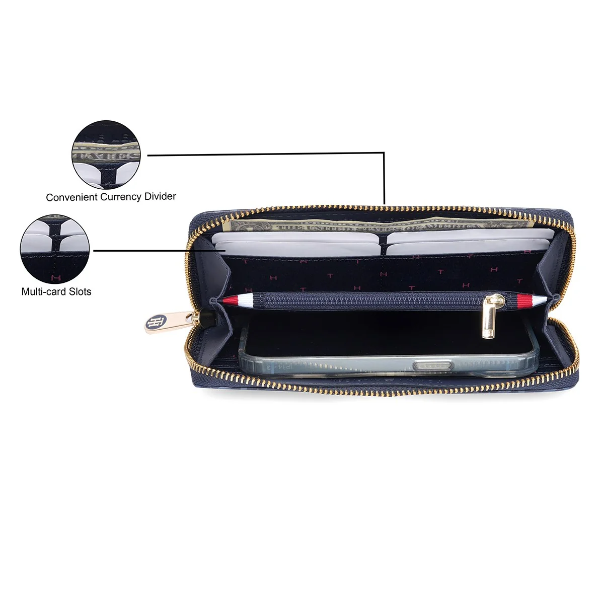 Tommy Hilfiger Aliciya Women's Zip Around Wallet - Image 8