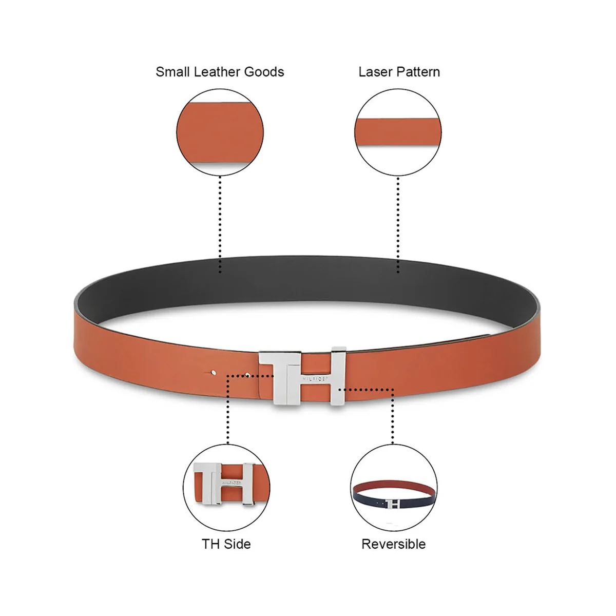 Tommy Hilfiger Brio Men's Reversible Leather Belt - Image 12