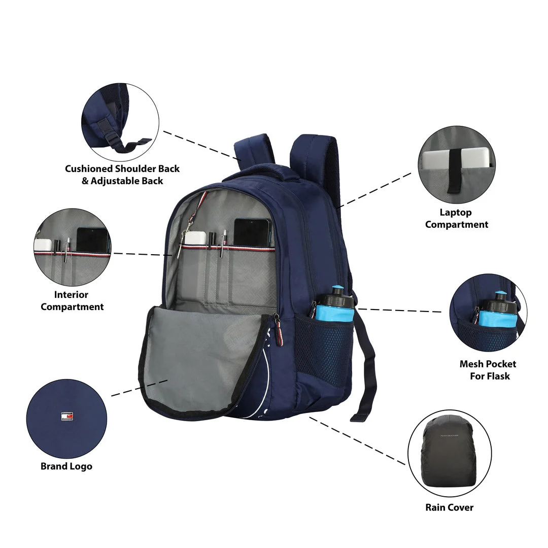 Tommy Hilfiger Dante Unisex Water-Resistant Laptop Backpack - Image 4
