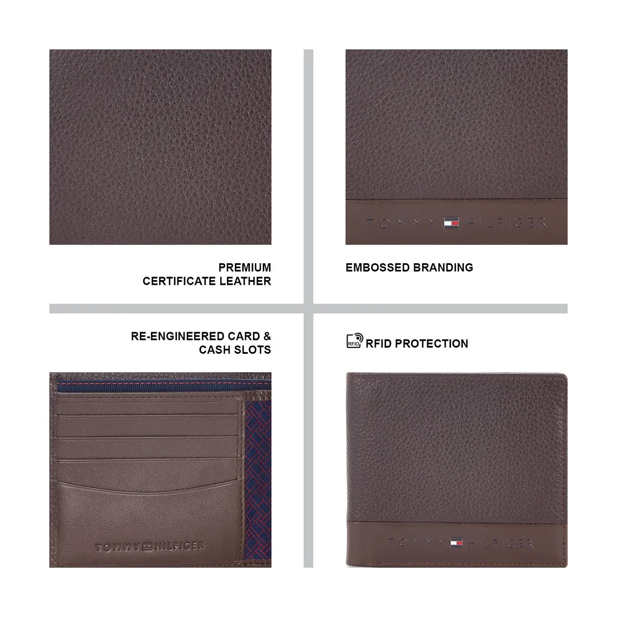 Tommy Hilfiger Debrecen Men's Leather Global Coin Wallet - Image 4