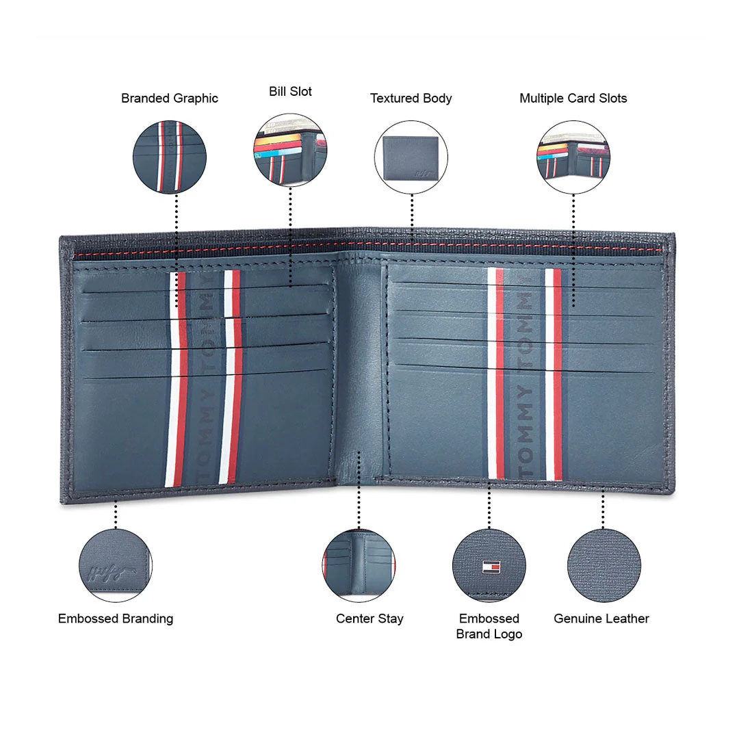 Tommy Hilfiger Folk Men's Leather Slimfold Wallet - Image 5