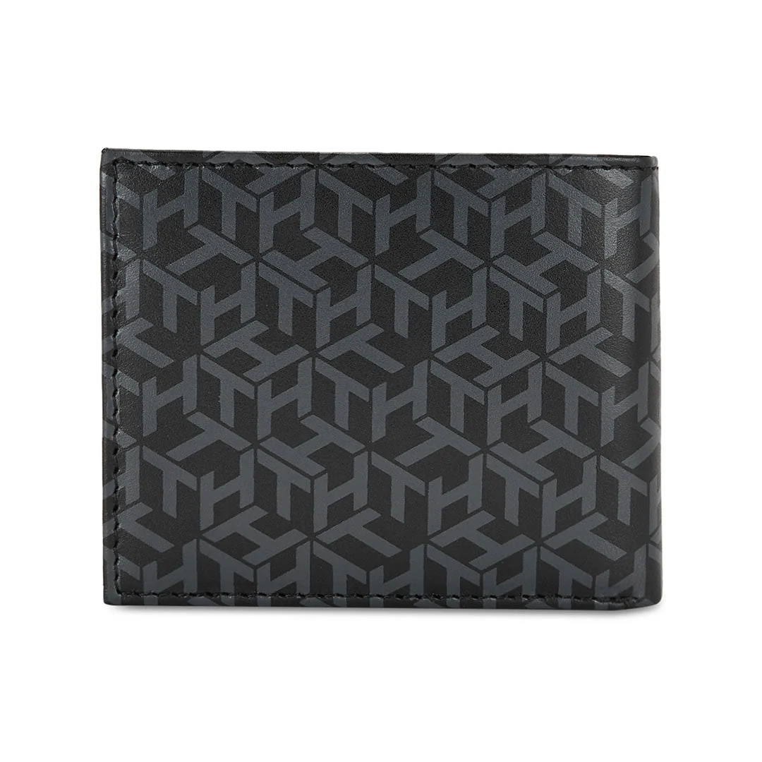 Tommy Hilfiger Franco Printed Men's Leather Global Coin Wallet-Black - Image 2