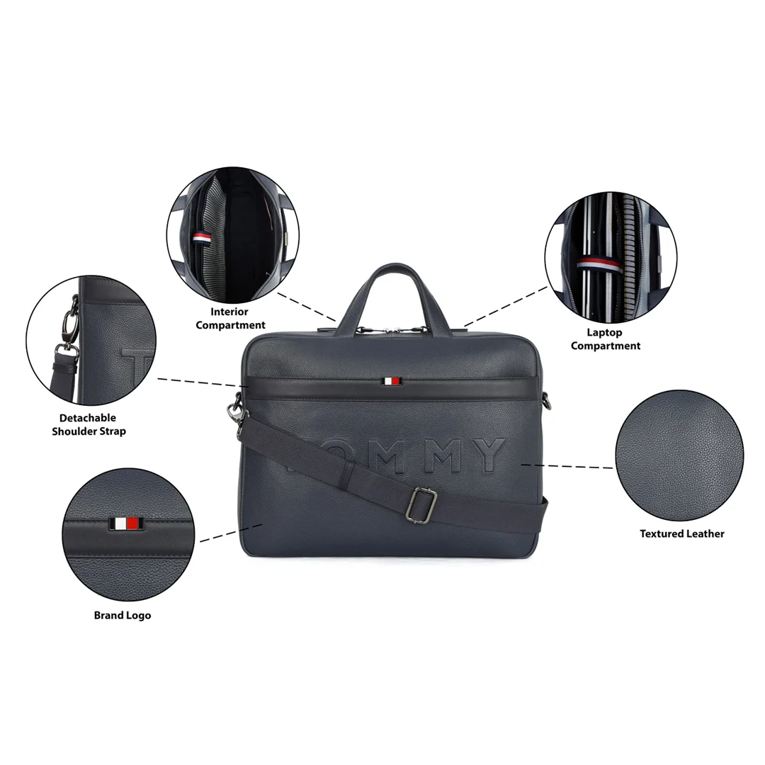 Tommy Hilfiger Premium Leather Line Galveston Business Case - Image 4