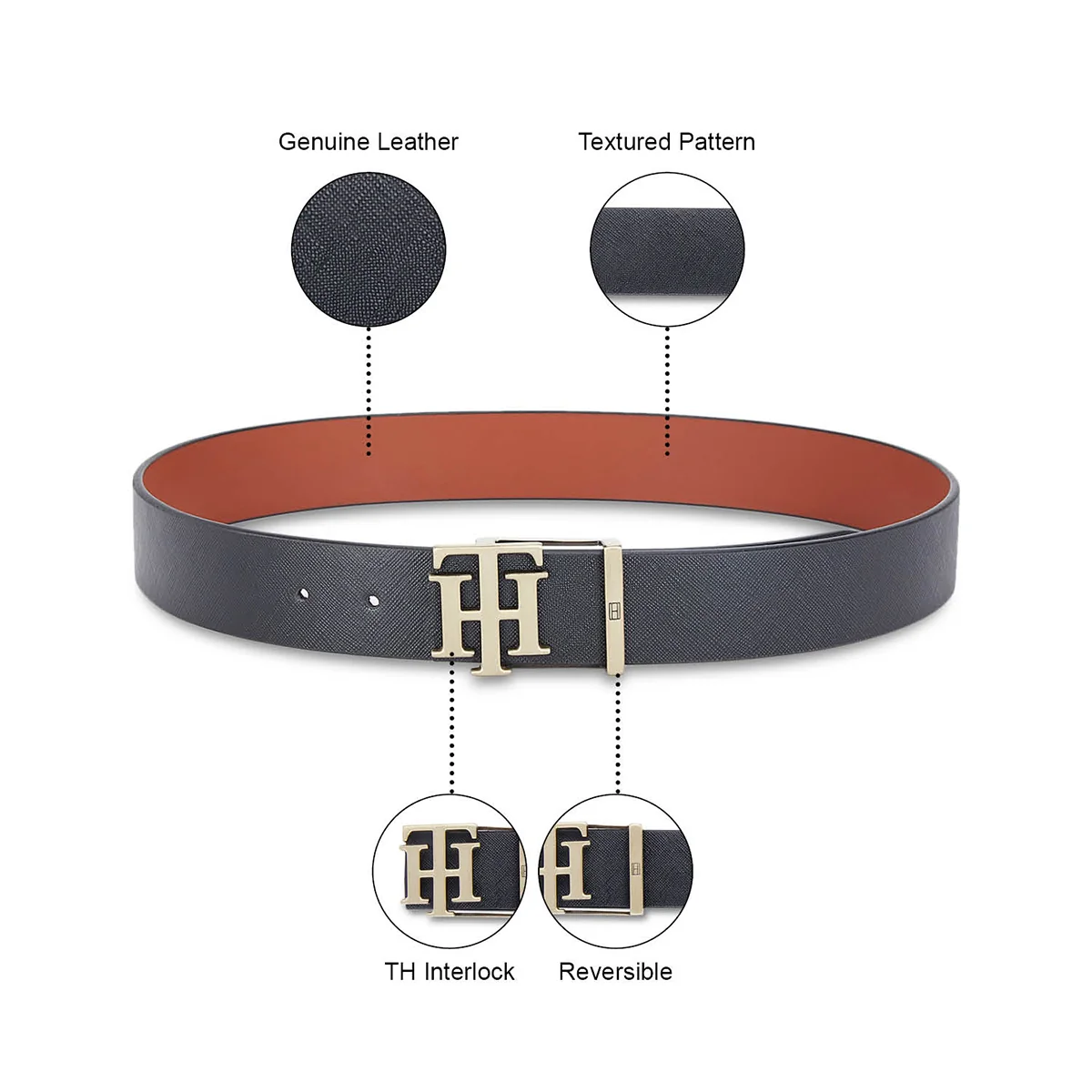 Tommy Hilfiger Hobro Men's Reversible Leather Belt - Image 11