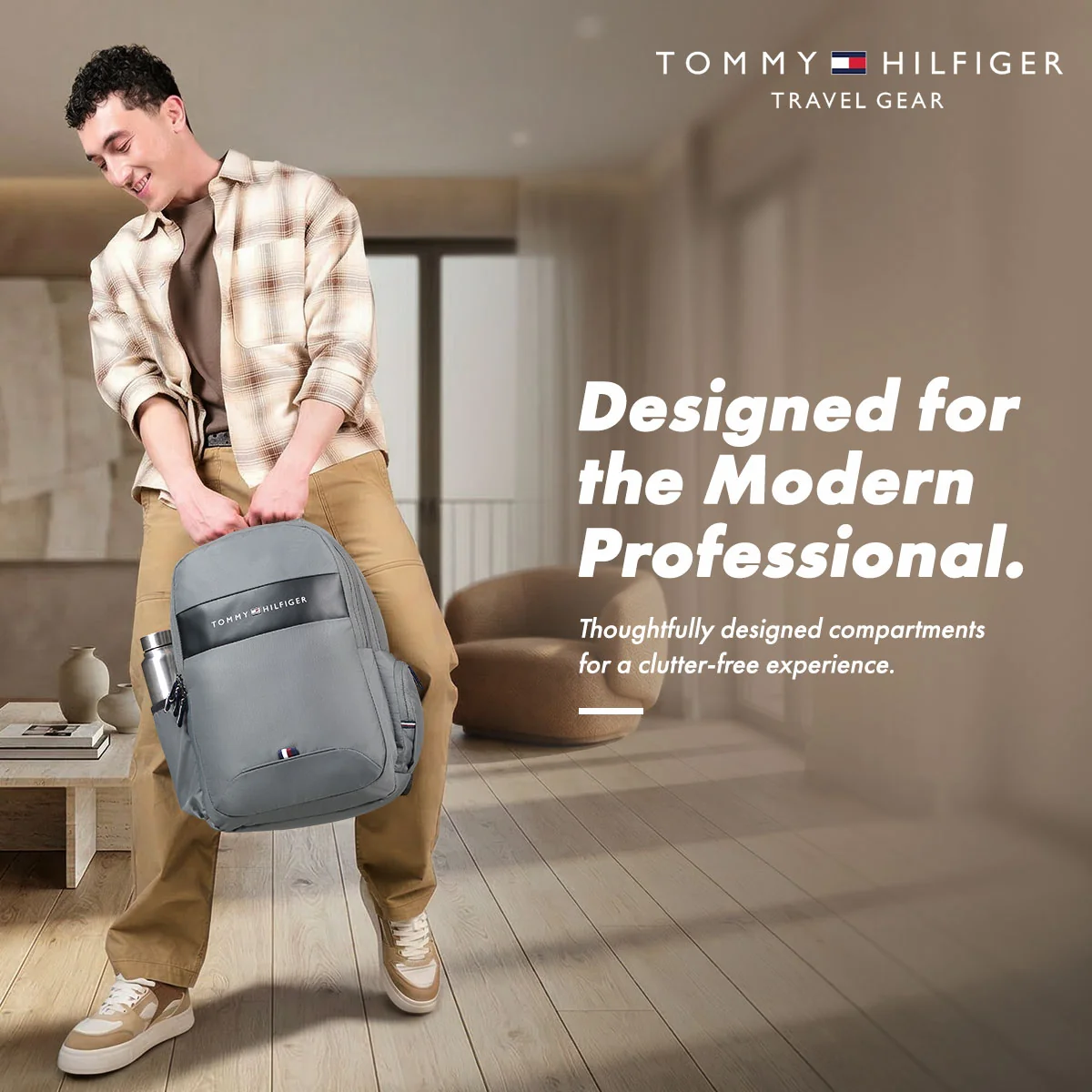 Tommy Hilfiger Joshua Unisex Polyester Laptop Backpack - Image 3