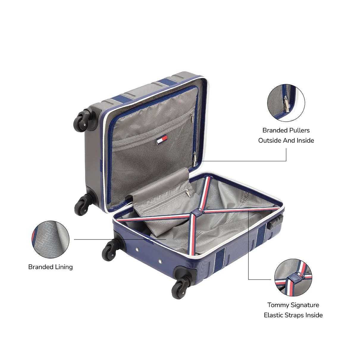 Tommy Hilfiger Las Vegas Unisex Hard Luggage ( Cabin + Cargo ) - Image 6