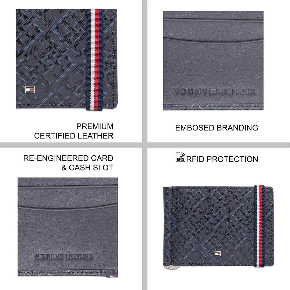 Tommy Hilfiger Manito Men's Moneyclip Wallet - Image 8