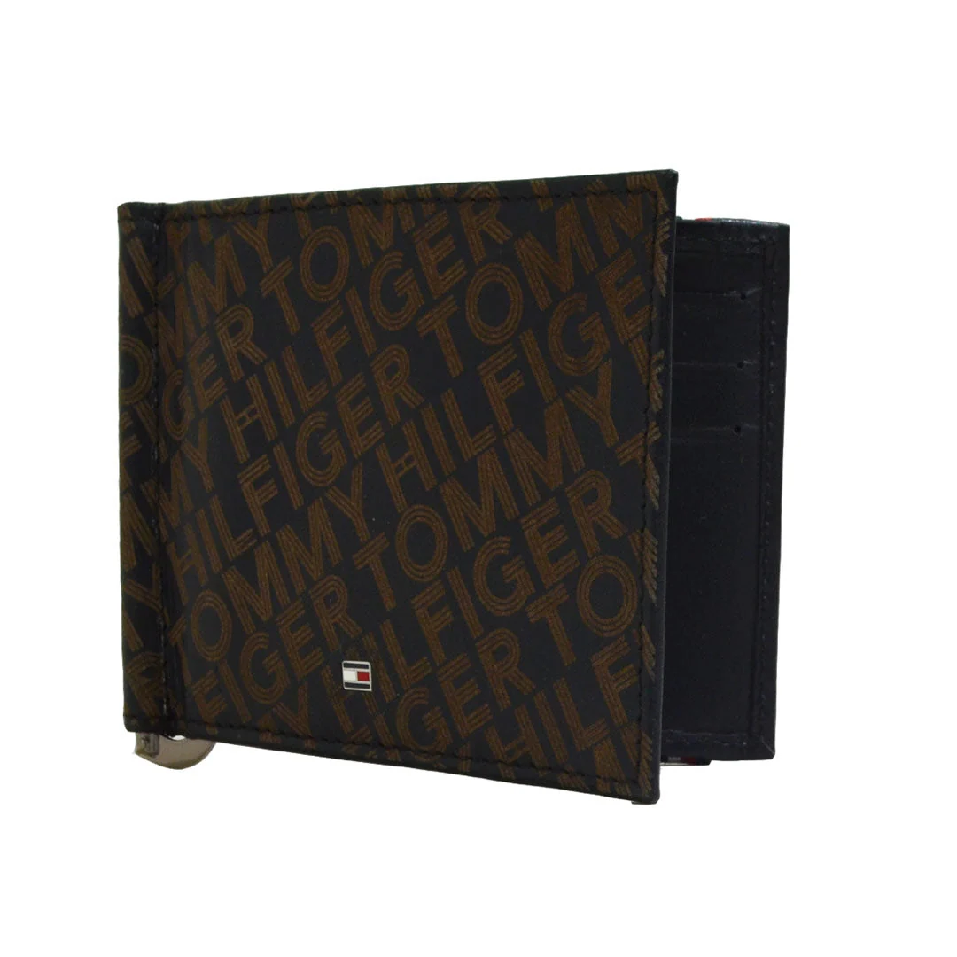 Tommy Hilfiger Maxx Moneyclip Men's Printed Leather Wallet - Image 4