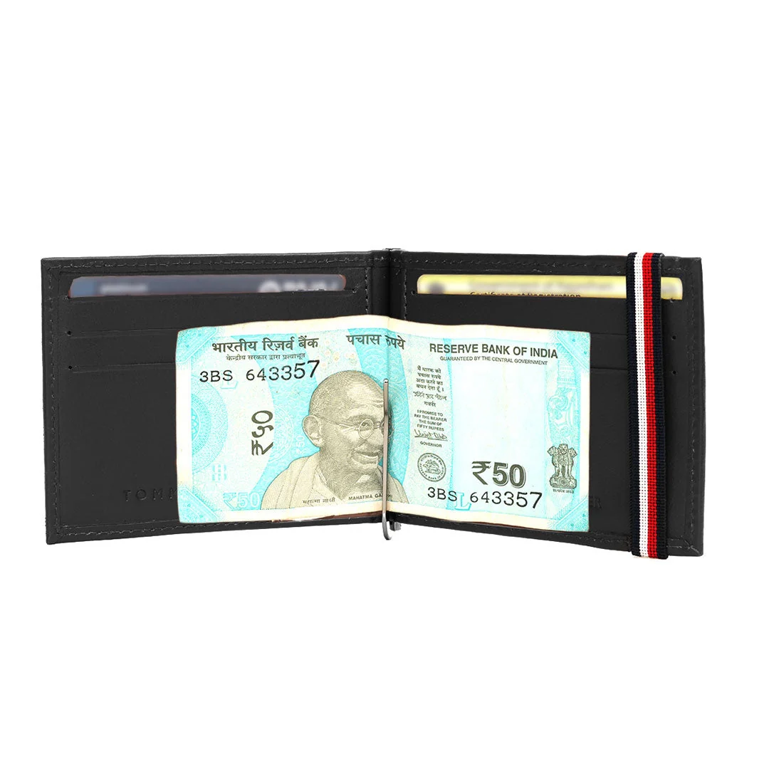Tommy Hilfiger Maxx Moneyclip Men's Printed Leather Wallet - Image 5