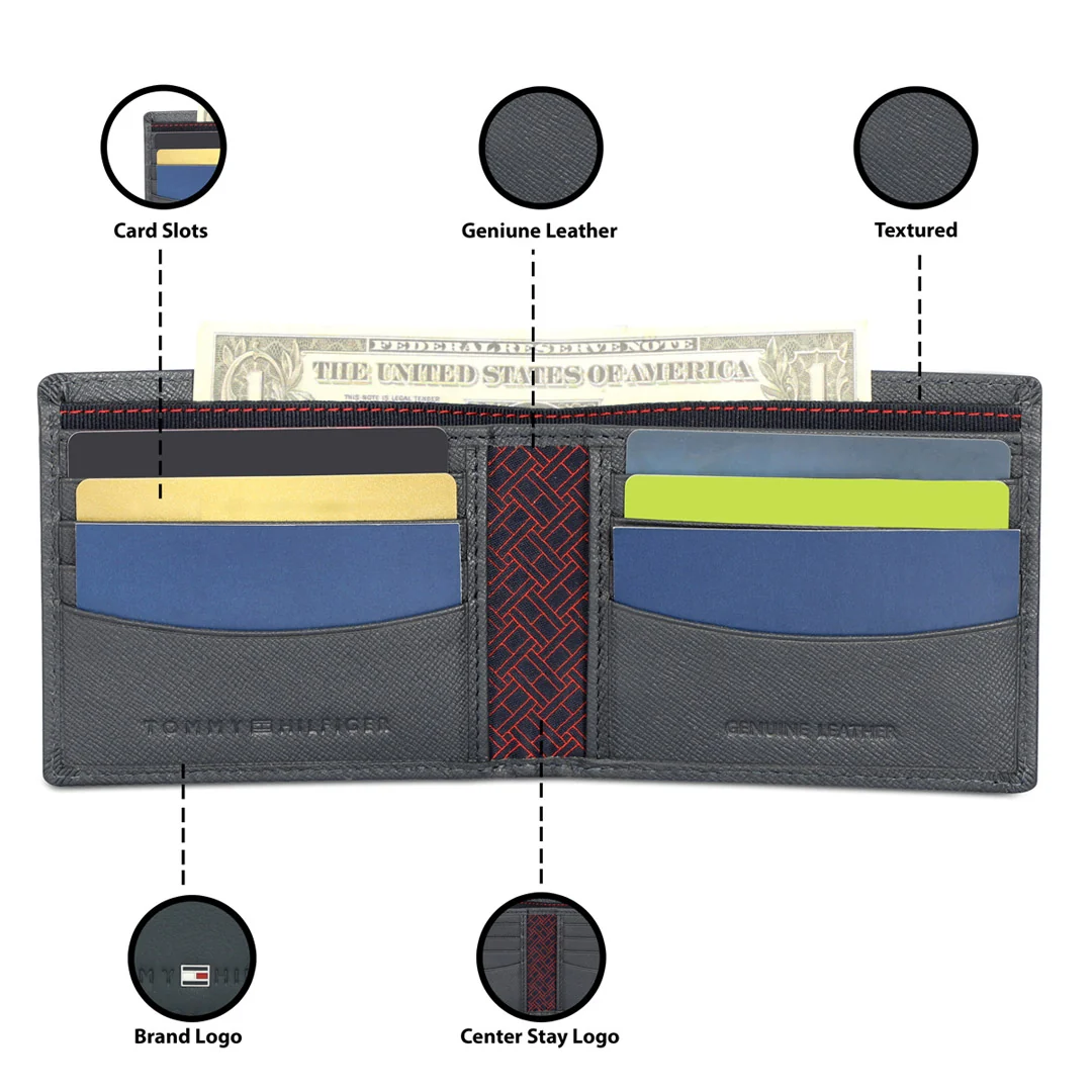 Tommy Hilfiger Moxen Men's Leather Slimfold Wallet - Image 4