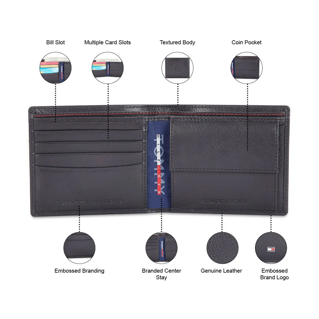 Tommy Hilfiger Oliver Men's Leather Global Coin Wallet - Image 4