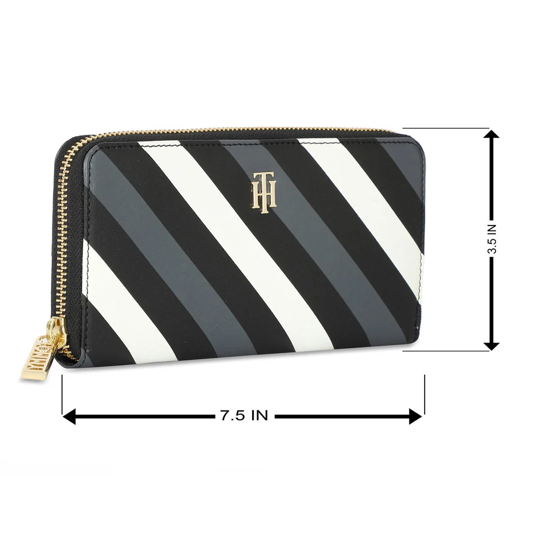 Tommy Hilfiger Rosa Women's Leather Zip Around Wallet-Navy - Image 13