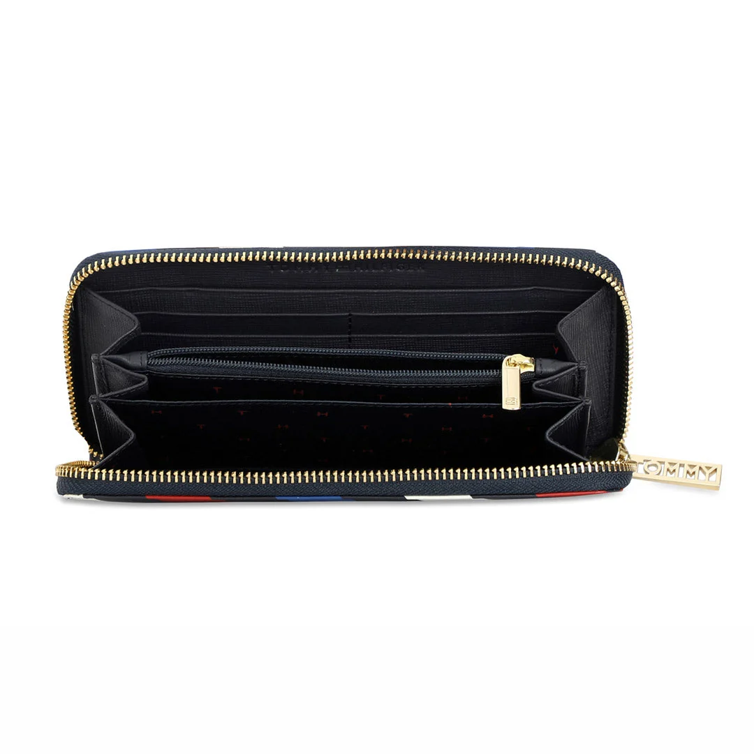 Tommy Hilfiger Rosa Women's Leather Zip Around Wallet-Navy - Image 5