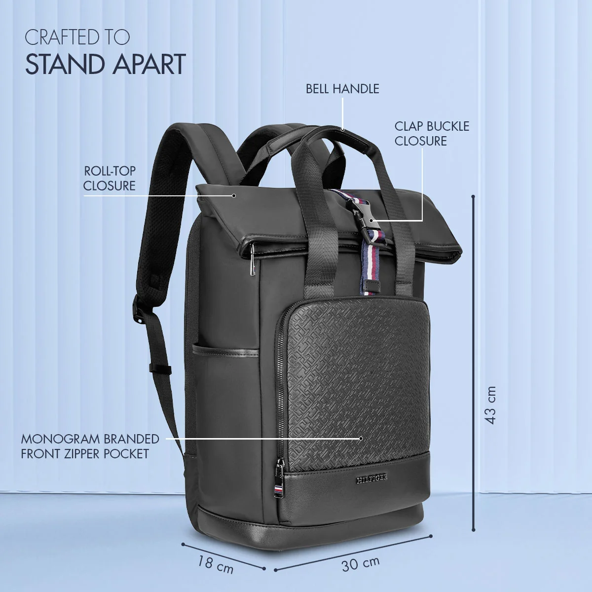 Tommy Hilfiger Slate Laptop Backpack - Image 4