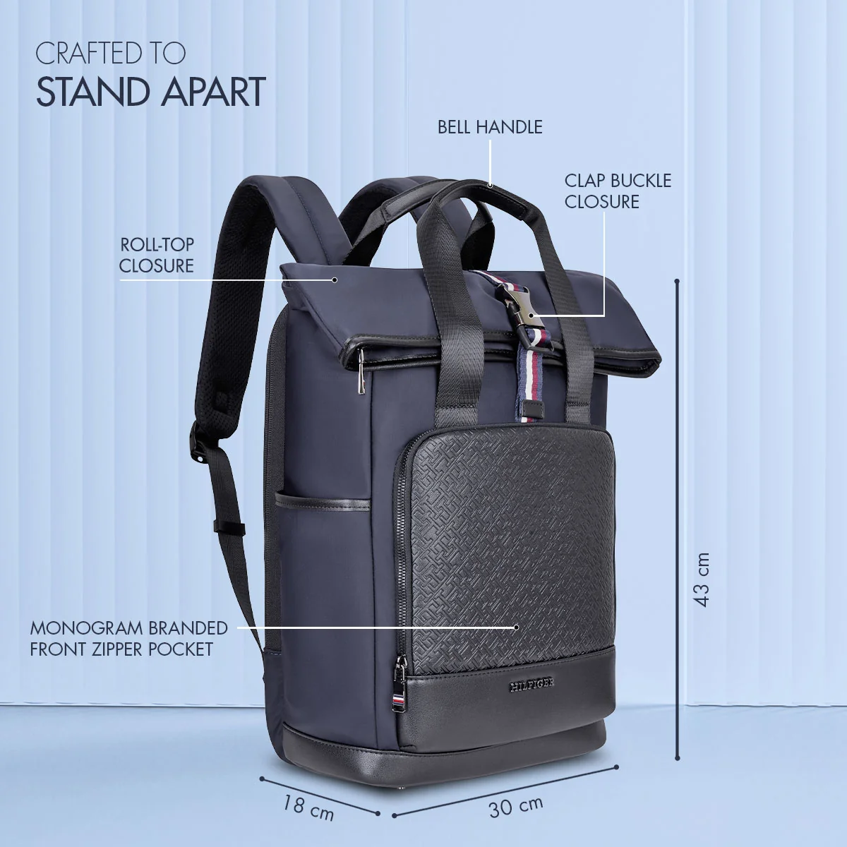Tommy Hilfiger Slate Laptop Backpack - Image 4