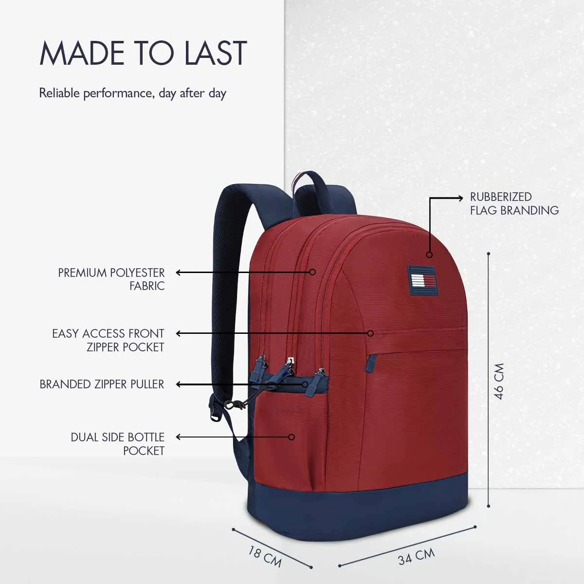 Tommy Hilfiger Stud Non Laptop Backpack - Image 4