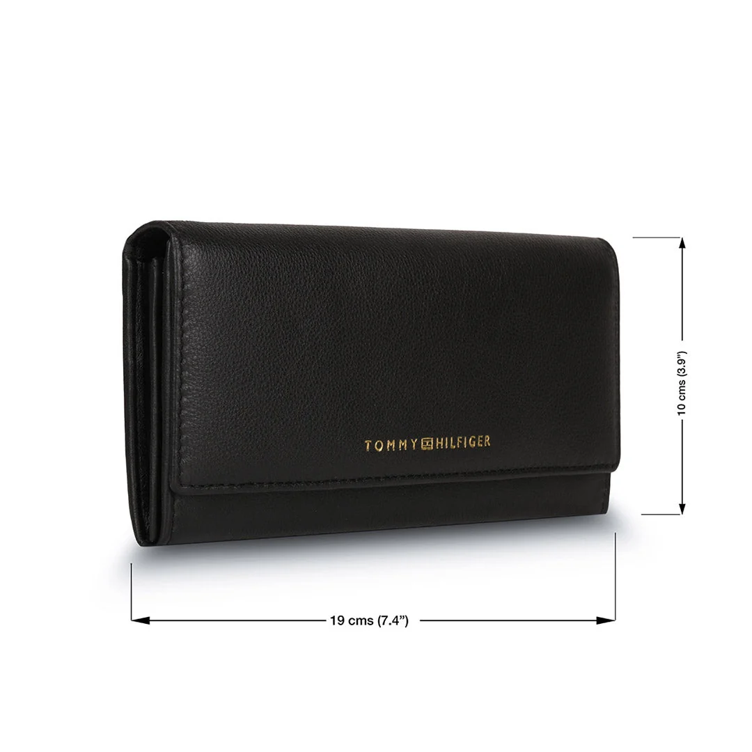 Tommy Hilfiger Taliyah Women's Leather Flap Wallet-Grey - Image 13