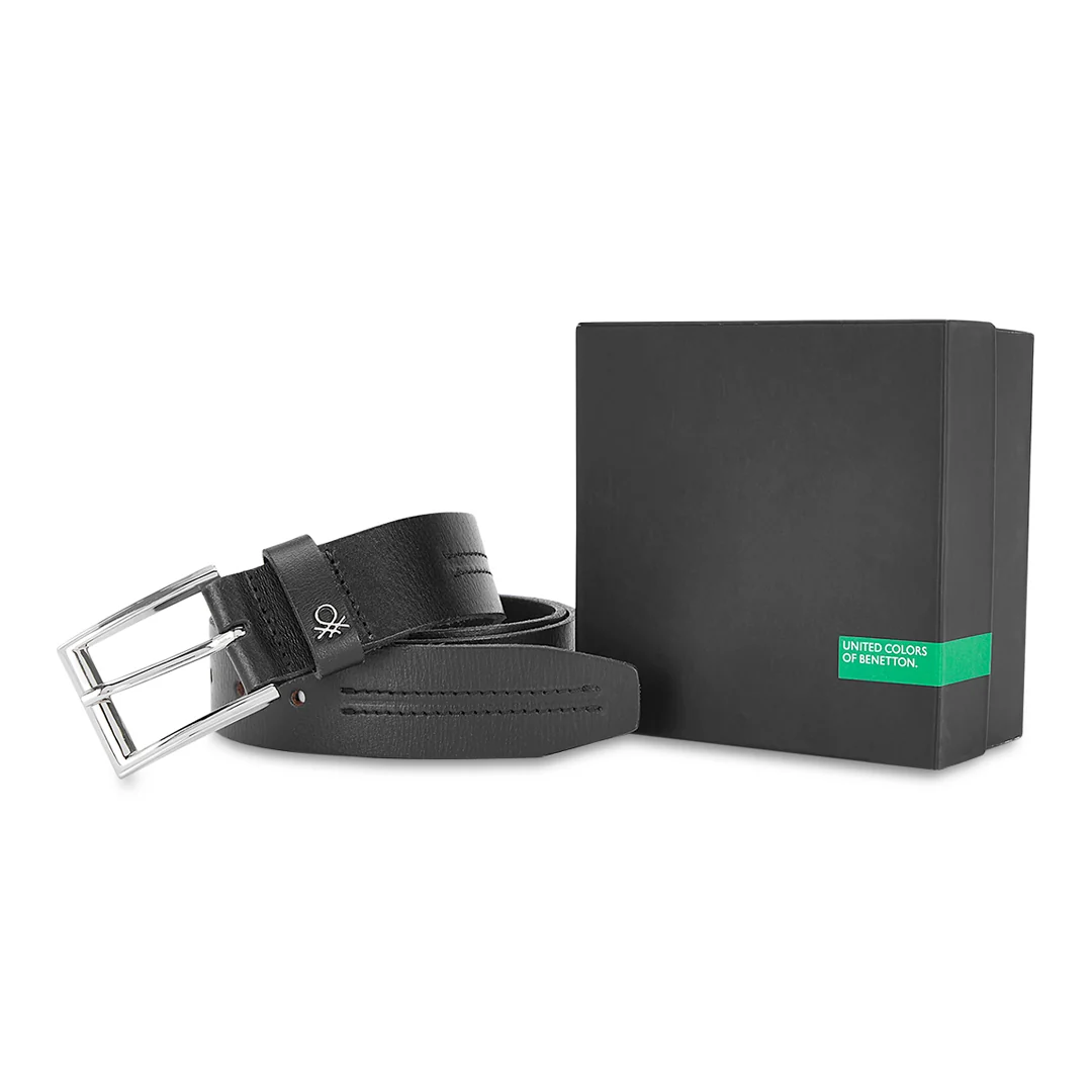 United Colors of Benetton Cavier Men's Leather Non Reversible Belt - Image 14