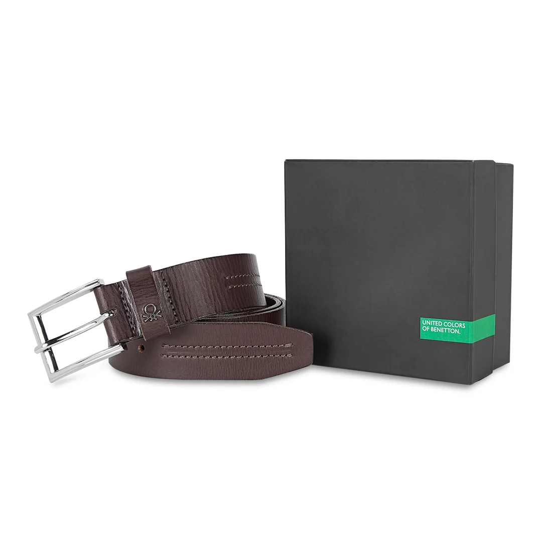 United Colors of Benetton Cavier Men's Leather Non Reversible Belt - Image 22