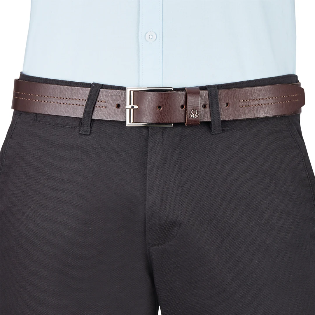United Colors of Benetton Cavier Men's Leather Non Reversible Belt - Image 23