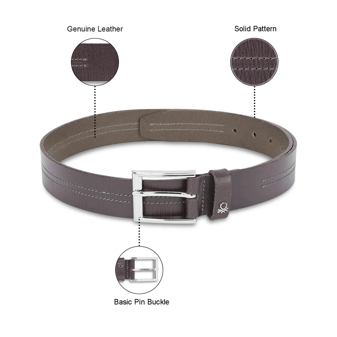 United Colors of Benetton Cavier Men's Leather Non Reversible Belt - Image 4