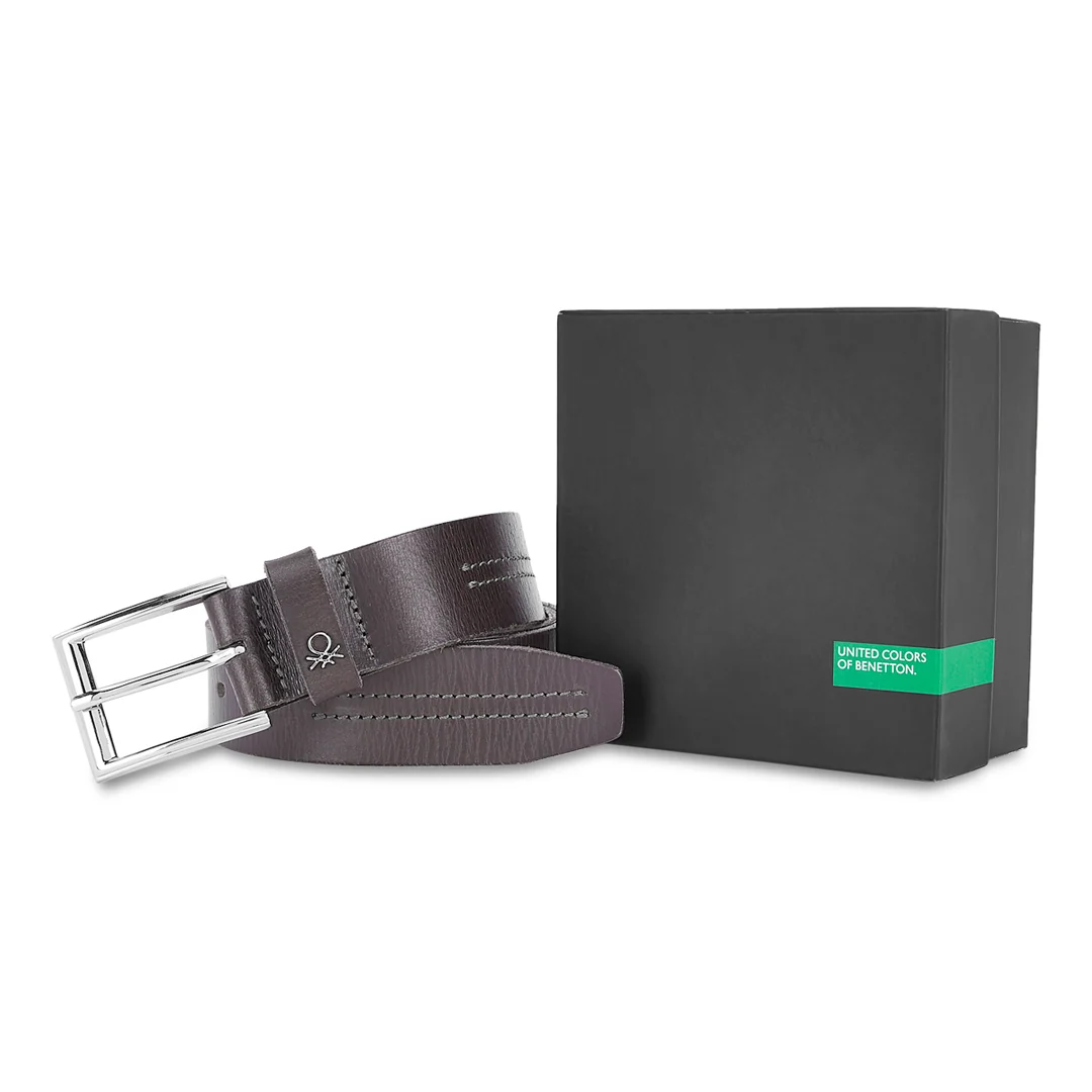 United Colors of Benetton Cavier Men's Leather Non Reversible Belt - Image 6