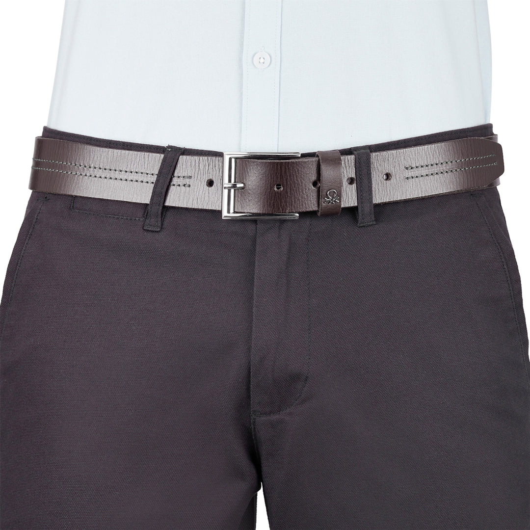 United Colors of Benetton Cavier Men's Leather Non Reversible Belt - Image 7