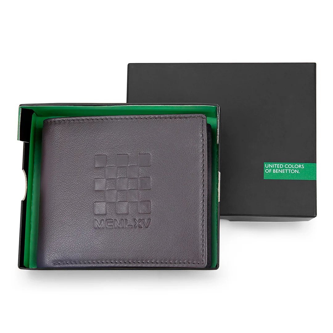 United Colors of Benetton Eagen Men's Leather Multi Card Coin Wallet - Image 7