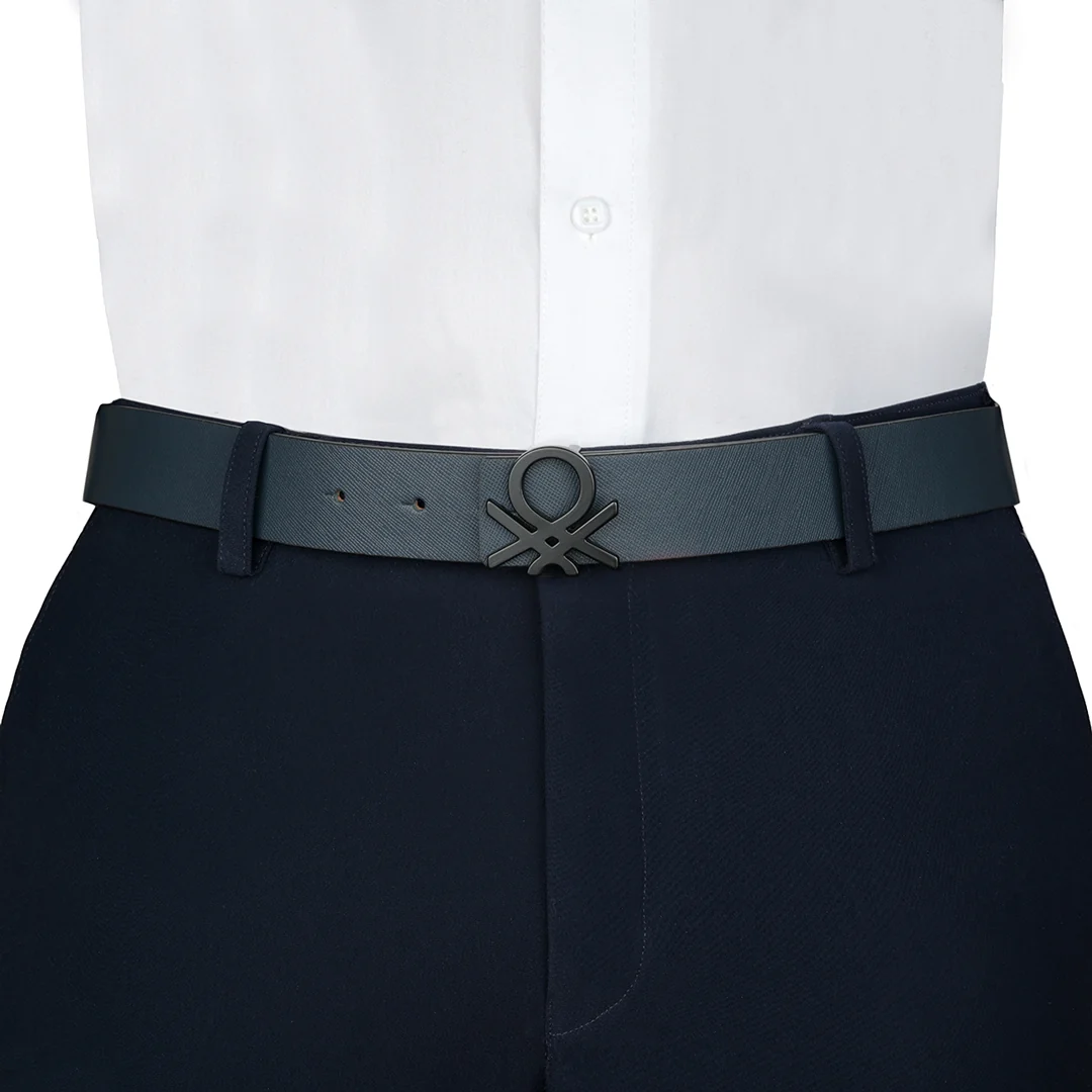United Colors of Benetton Edgar Men's Leather Reversible Belt - Image 6
