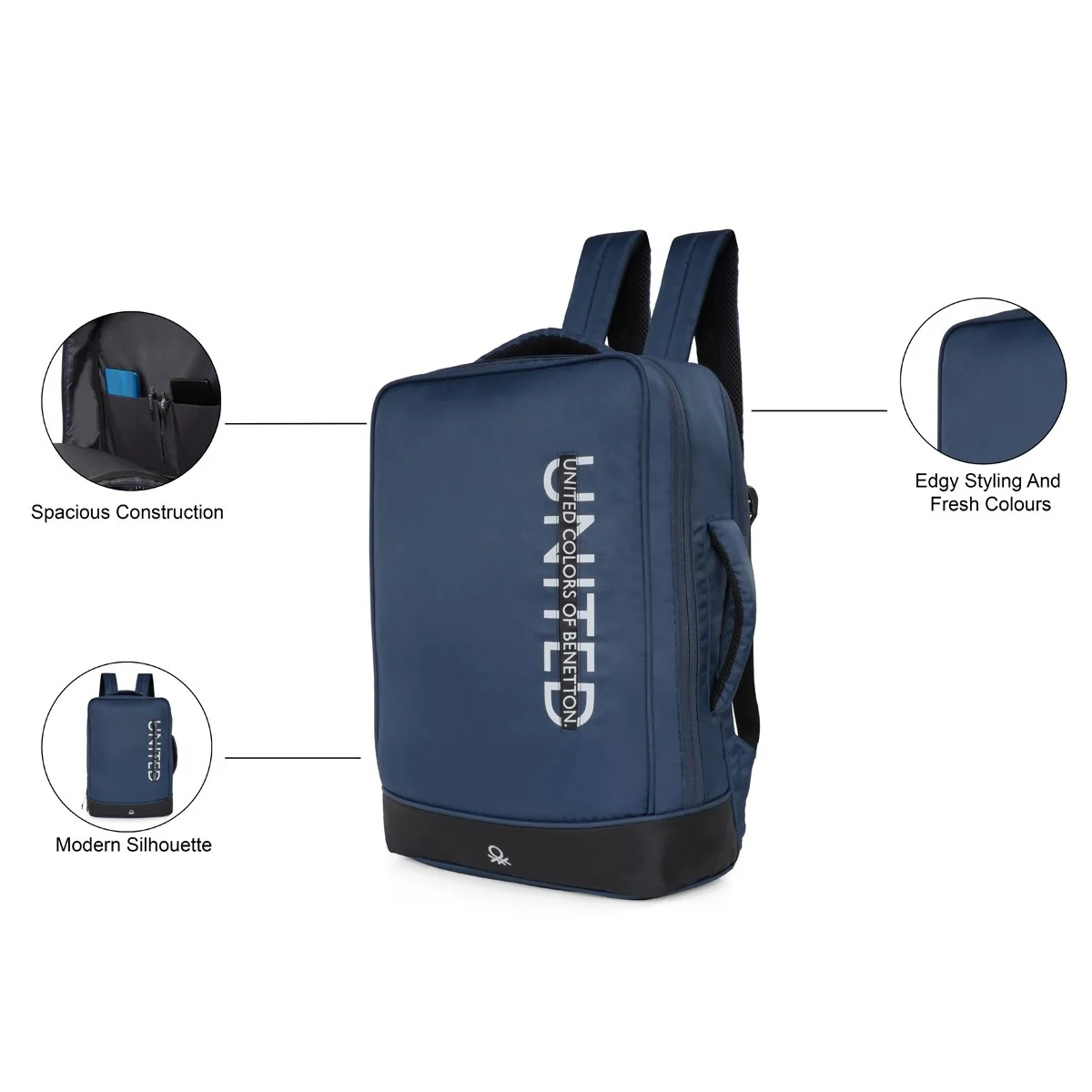 United Colors of Benetton Lennox Laptop Backpack - Image 4