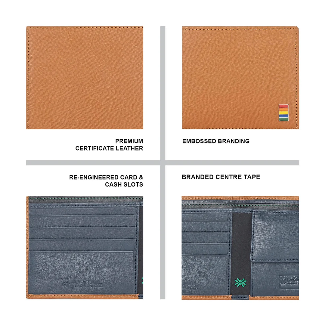 United Colors of Benetton Roan Men's Leather Global Coin Wallet - Image 4
