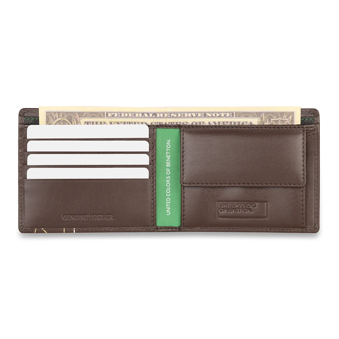 United Colors of Benetton Treviso Men's Leather Global Coin Wallet - Image 5