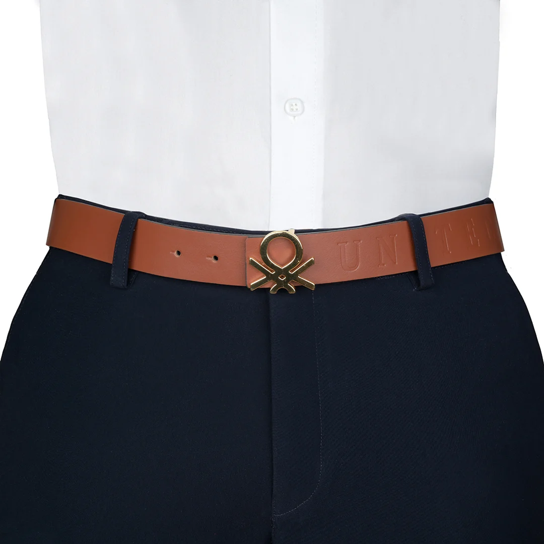 United Colors of Benetton Valerio Men's Leather Reversible Belt - Image 7