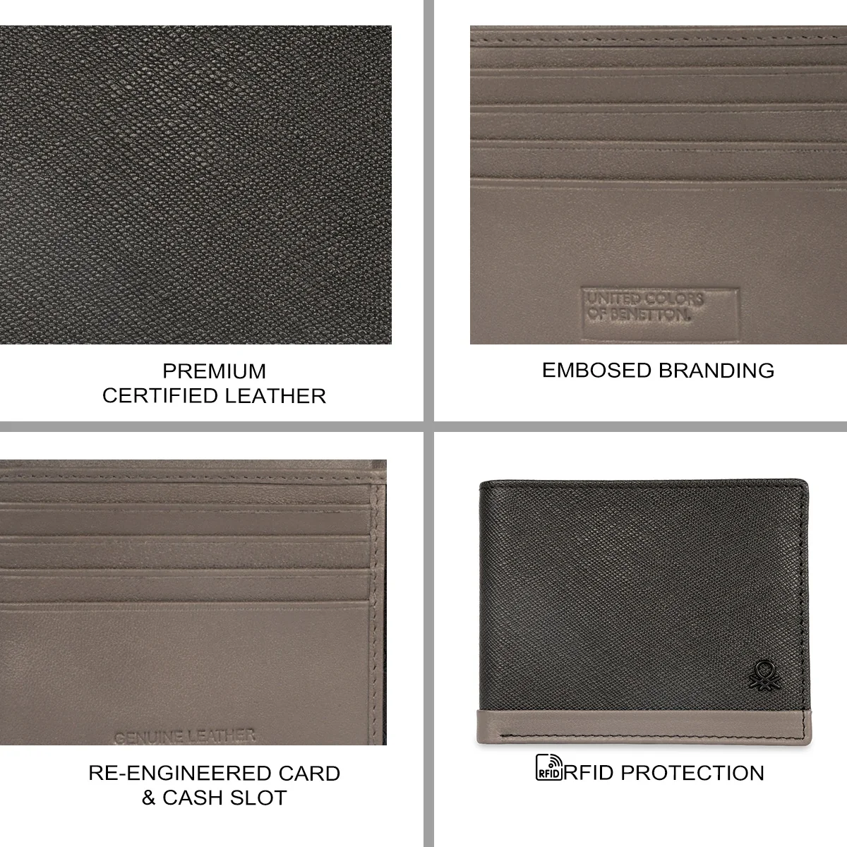 United Colors of Benetton Broad Men's Slimfold Wallet - Image 7