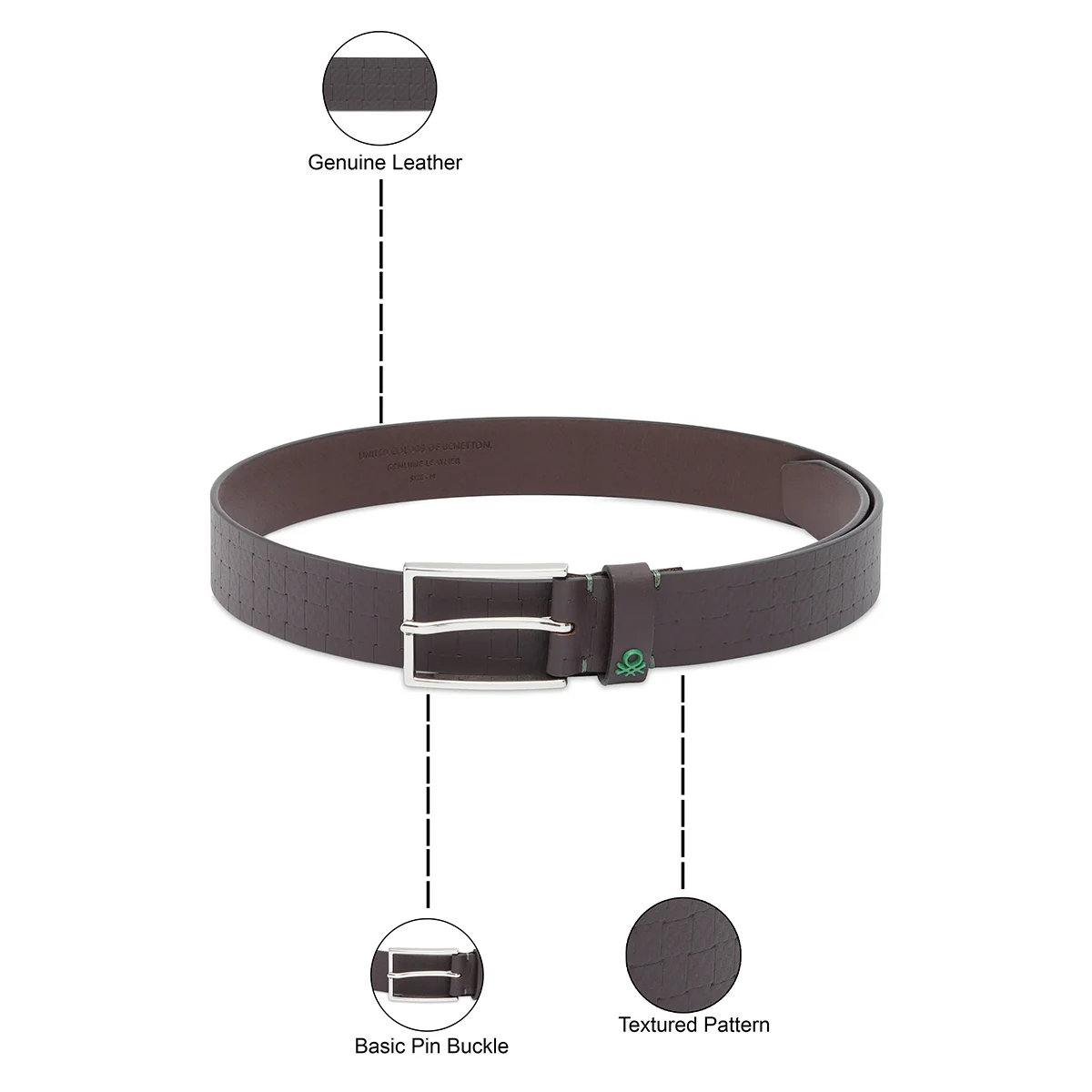 United Colors of Benetton Carrer Men's Non Reversible Belt - Image 4