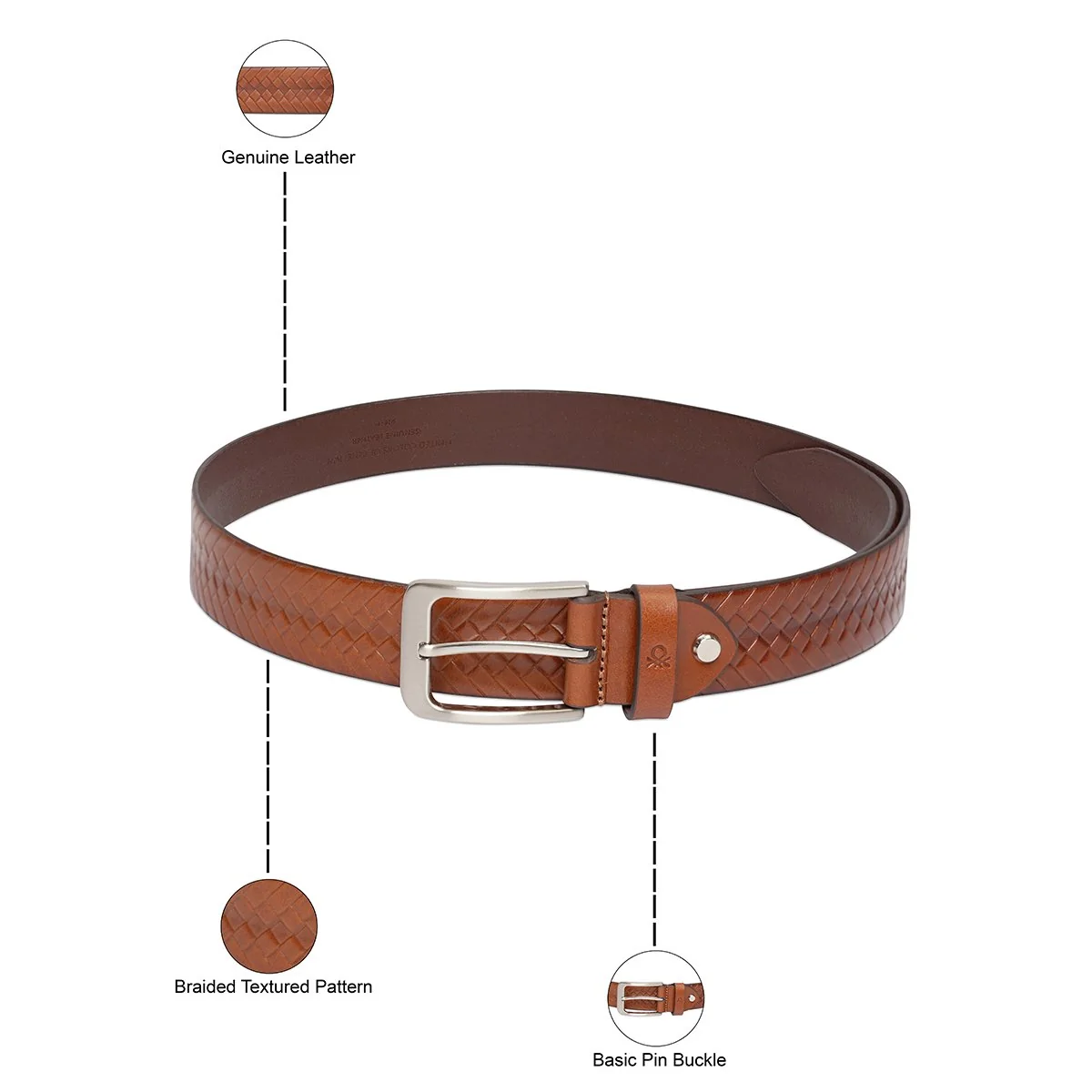 United Colors of Benetton Cerny Men's Non Reversible Belt - Image 4