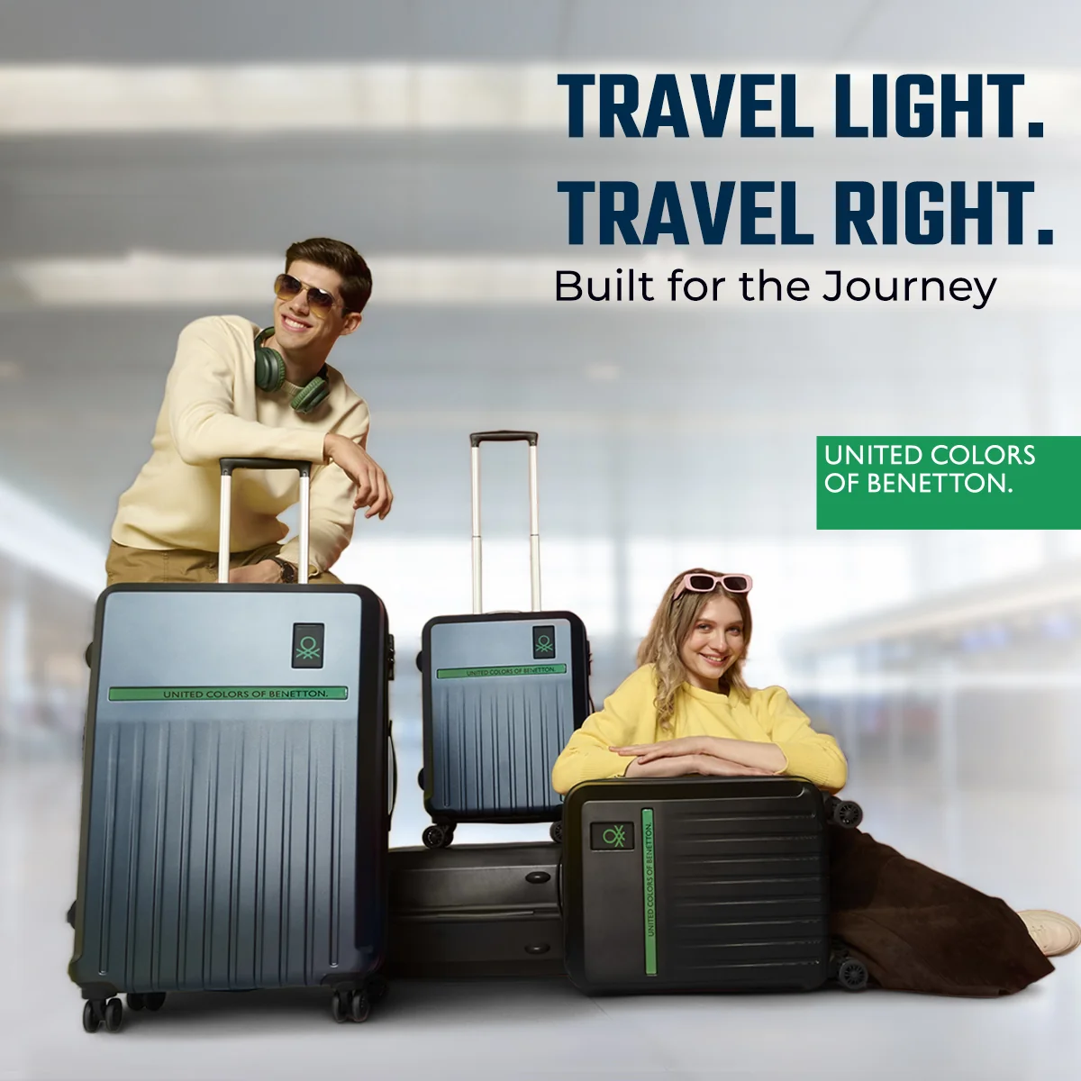 United Colors of Benetton Cobalt Hard Luggage - Image 3