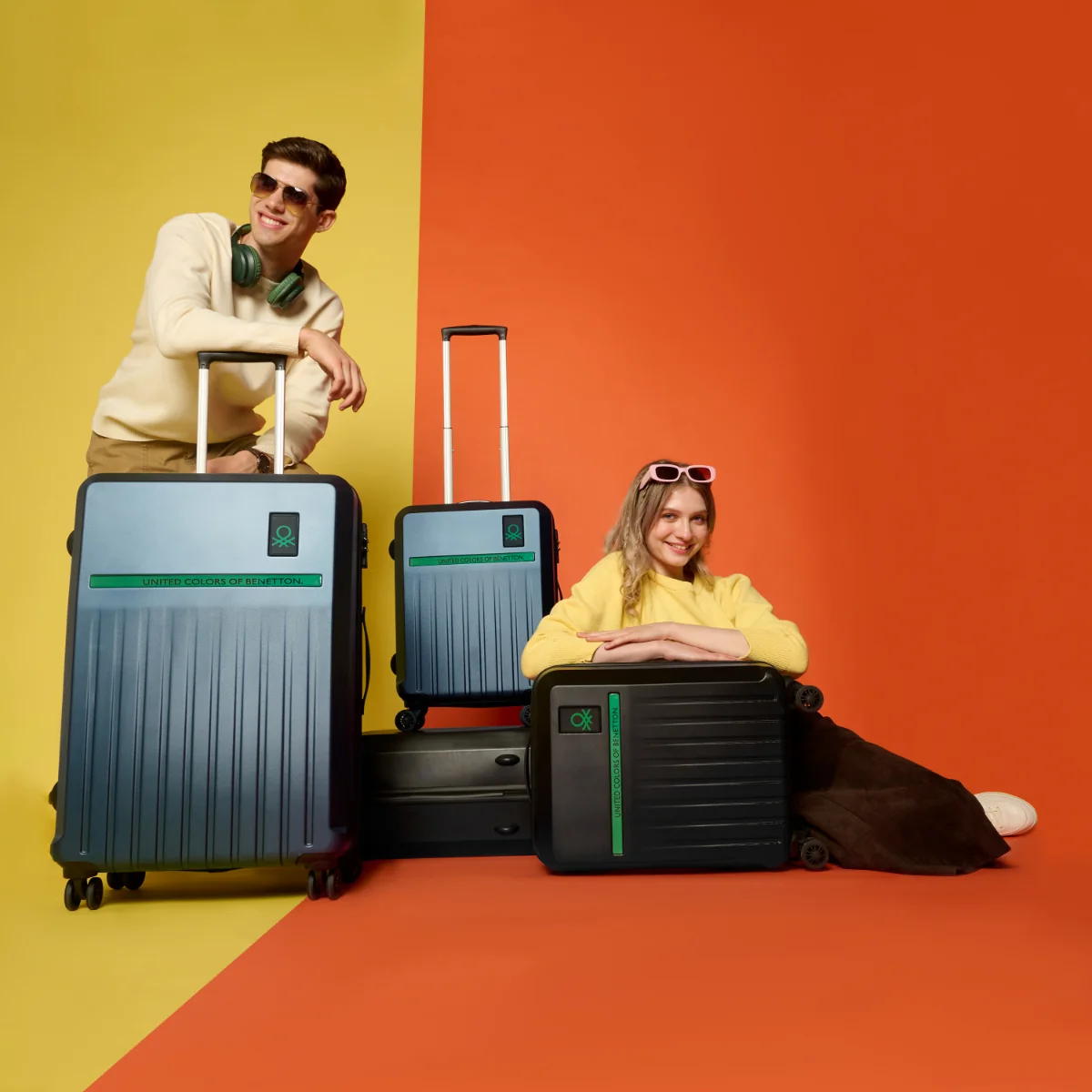 United Colors of Benetton Cobalt Hard Luggage - Image 3