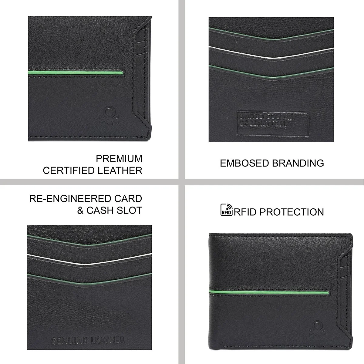 United Colors of Benetton Eliska Men's Slimfold Wallet - Image 6