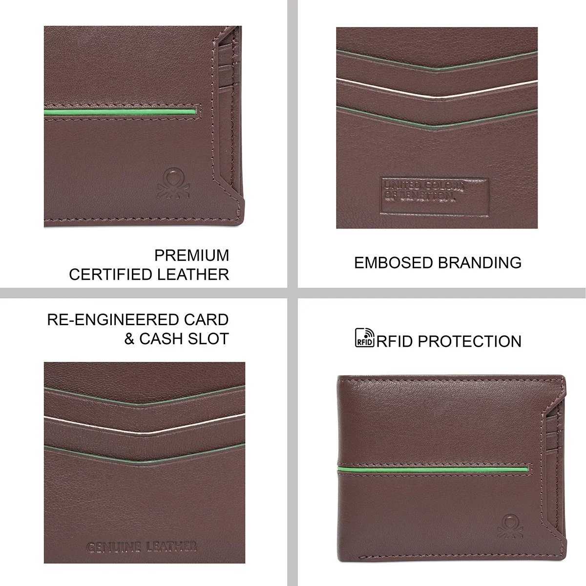 United Colors of Benetton Eliska Men's Slimfold Wallet - Image 6