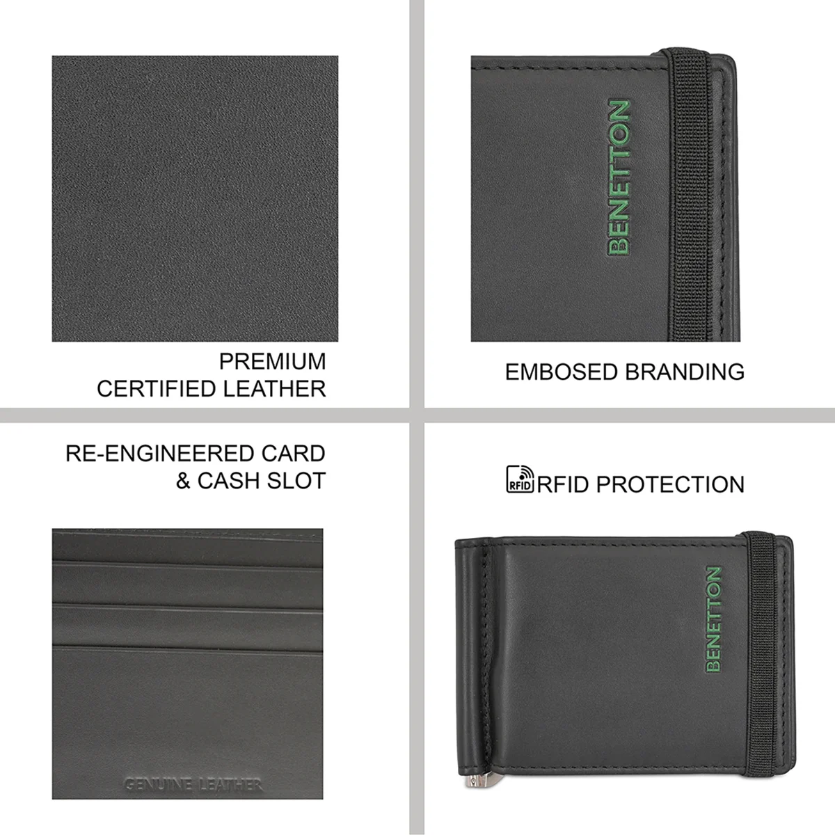United Colors of Benetton Emberto Men's Money Clip Wallet - Image 20