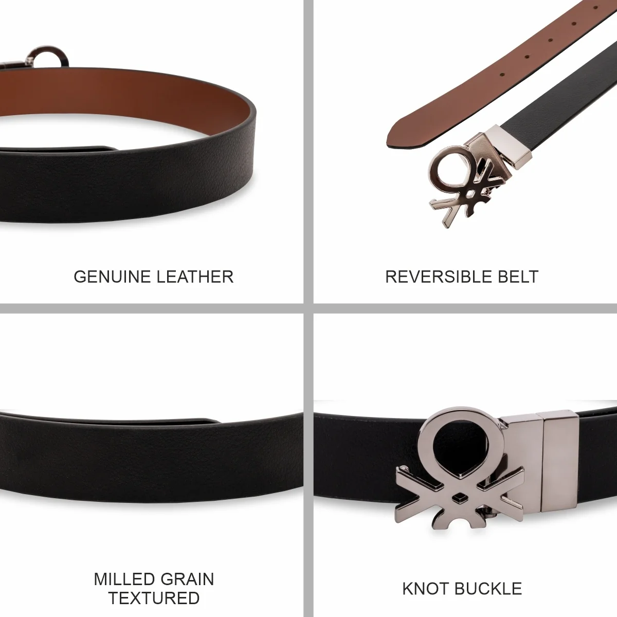 United Colors of Benetton Evaro Men's Reversible Belt - Image 4