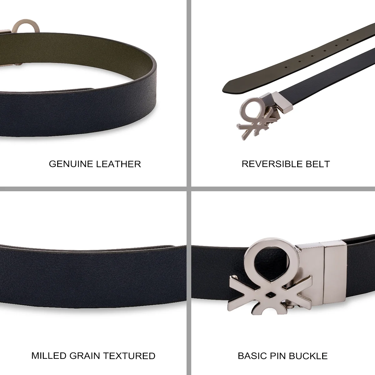 United Colors of Benetton Evaro Men's Reversible Belt - Image 4
