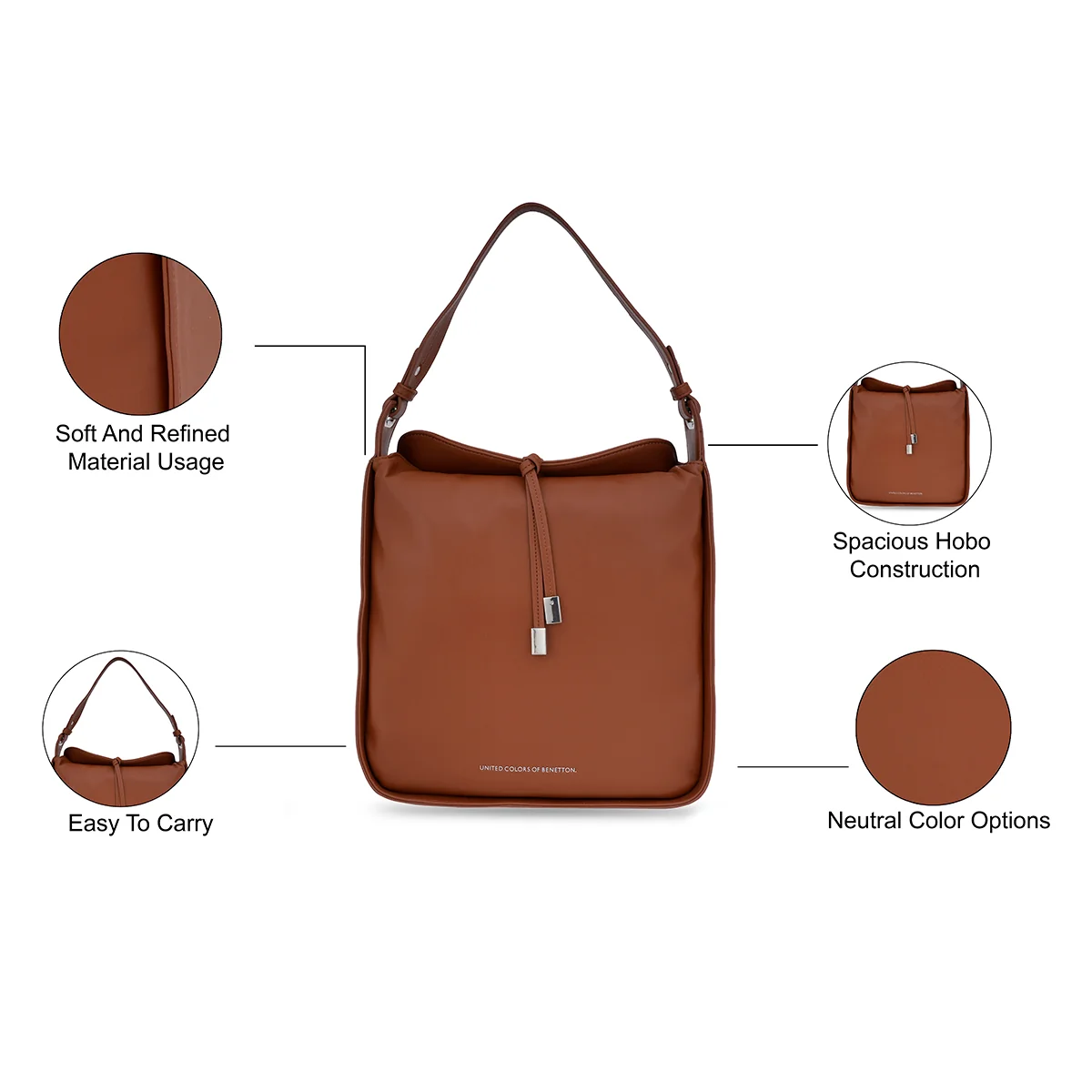 United Colors of Benetton Eve Women's Hobo - Image 4