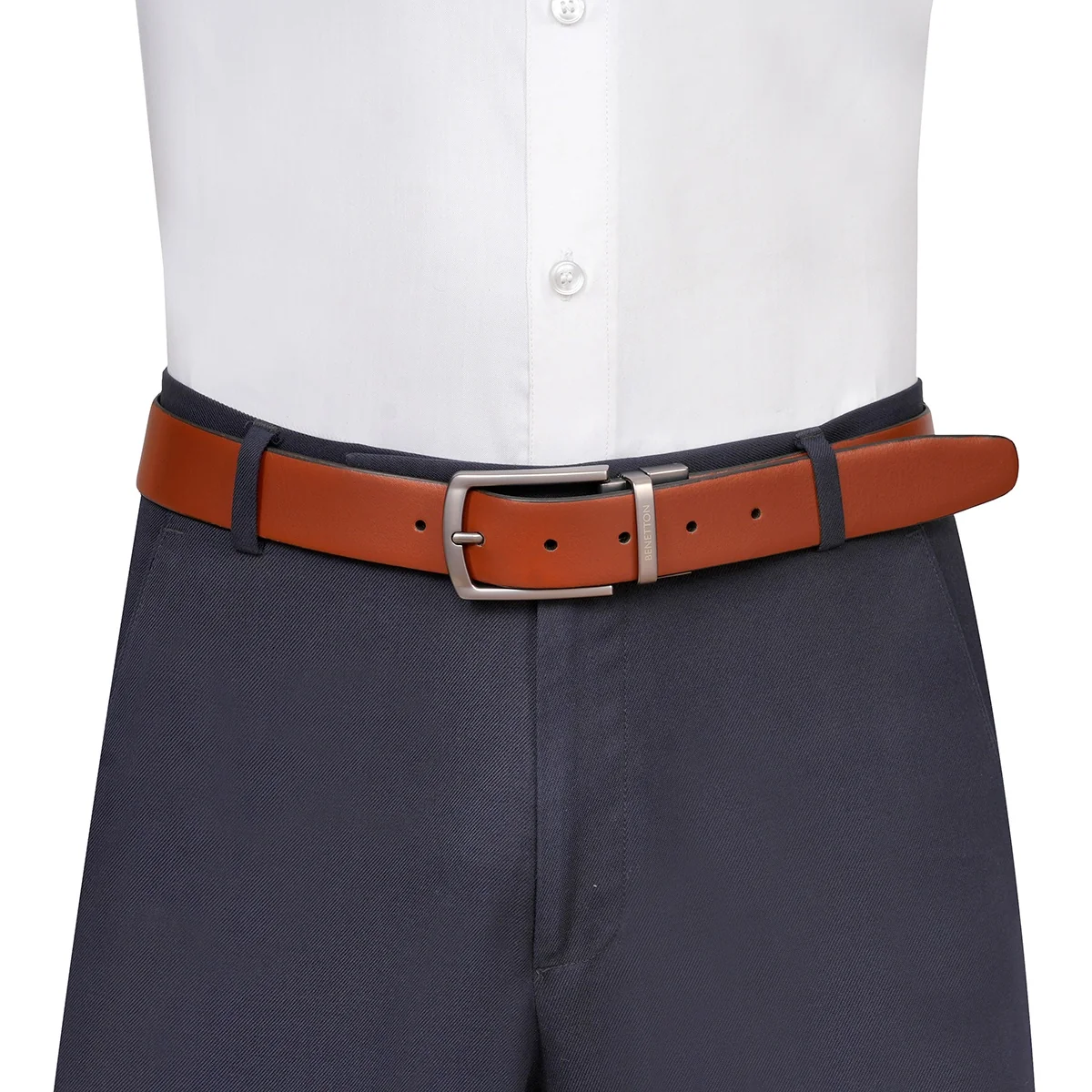 United Colors of Benetton Falsone Reversible Belt - Image 7